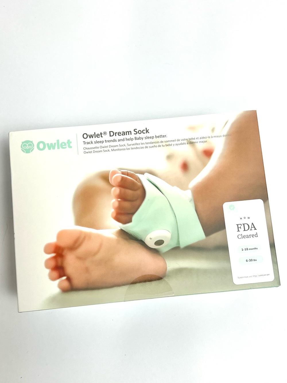 Owlet Dream Sock Baby Sleep Monitor - Mint Green